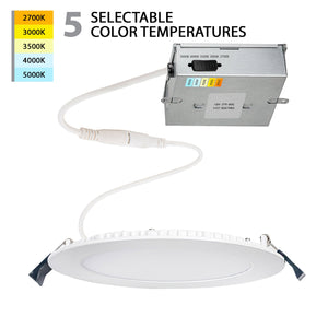 Lotos 6" LED Round 5-CCT Selectable Recessed Kit