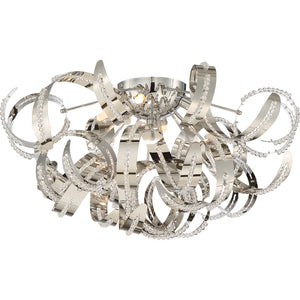 Ribbons Flush Mount Crystal Chrome