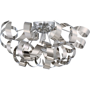 Ribbons Flush Mount Polished Chrome