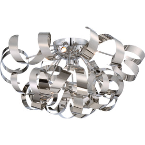 Ribbons Flush Mount Polished Chrome