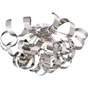 Ribbons Flush Mount Polished Chrome