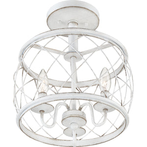 Dury Semi Flush Mount Antique White