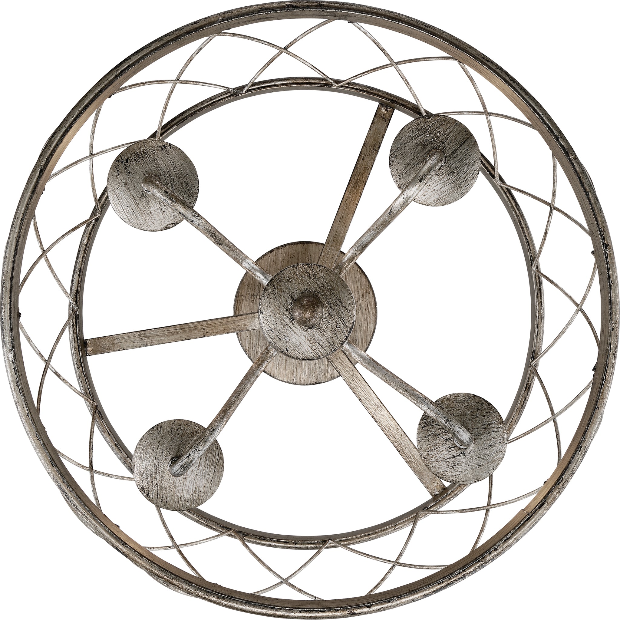 Dury Semi Flush Mount Century Silver Leaf