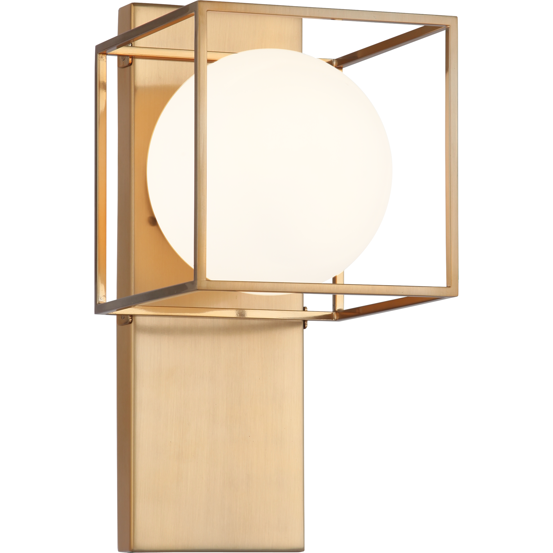 Squircle Sconce Aged Gold Brass