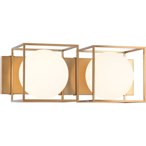 Squircle Vanity Light Aged Gold Brass