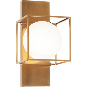 Squircle Sconce Aged Gold Brass