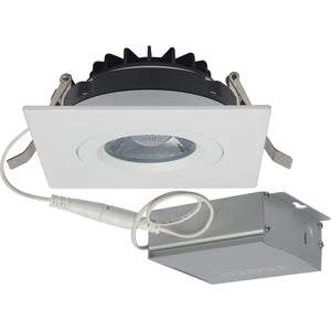 12W LED 4" Gimbaled Square Direct Wire Downlight