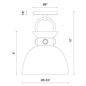 Waldo 9" Semi Flush Mount