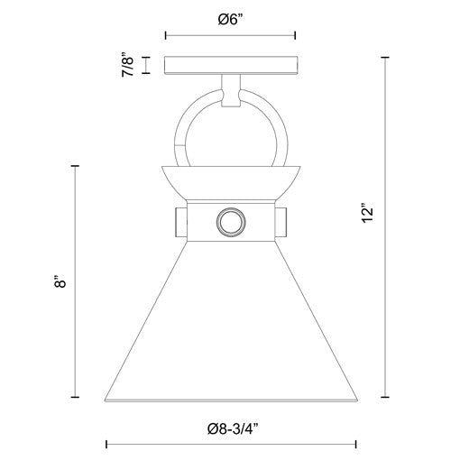 Emerson 9" Semi Flush Mount