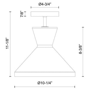 Betty 10" Semi Flush Mount