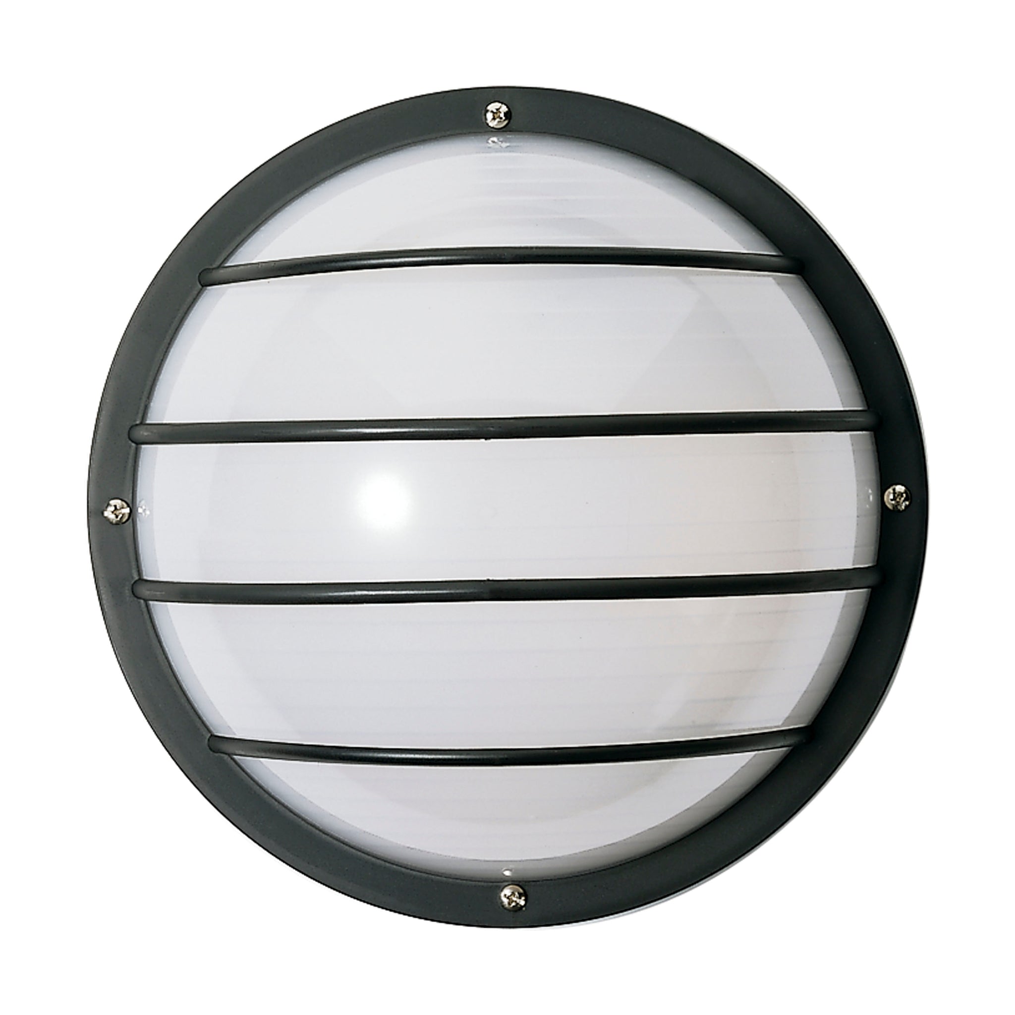 1-Light Poly Round Caged Outdoor Wall Light