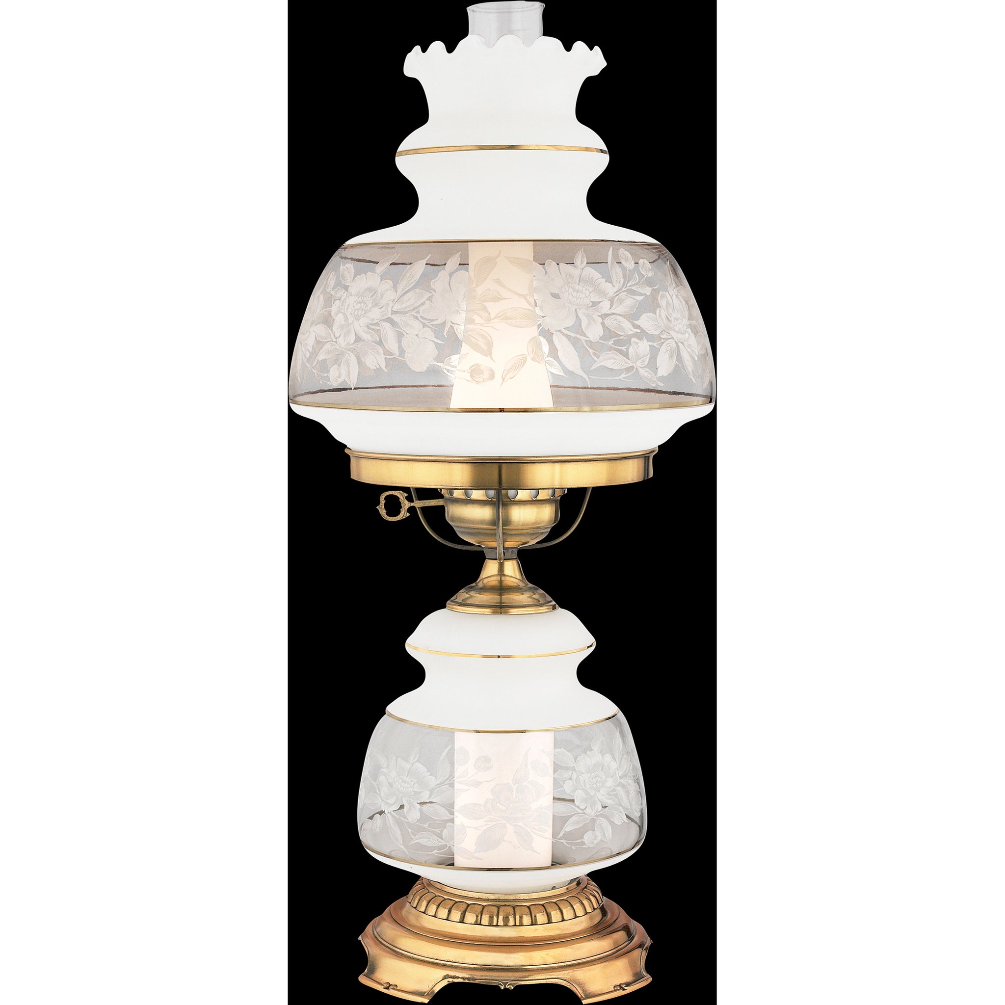 Satin Lace Table Lamp Gold Polished Flemish