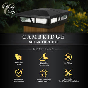 6x6 Cambridge Solar Post Cap