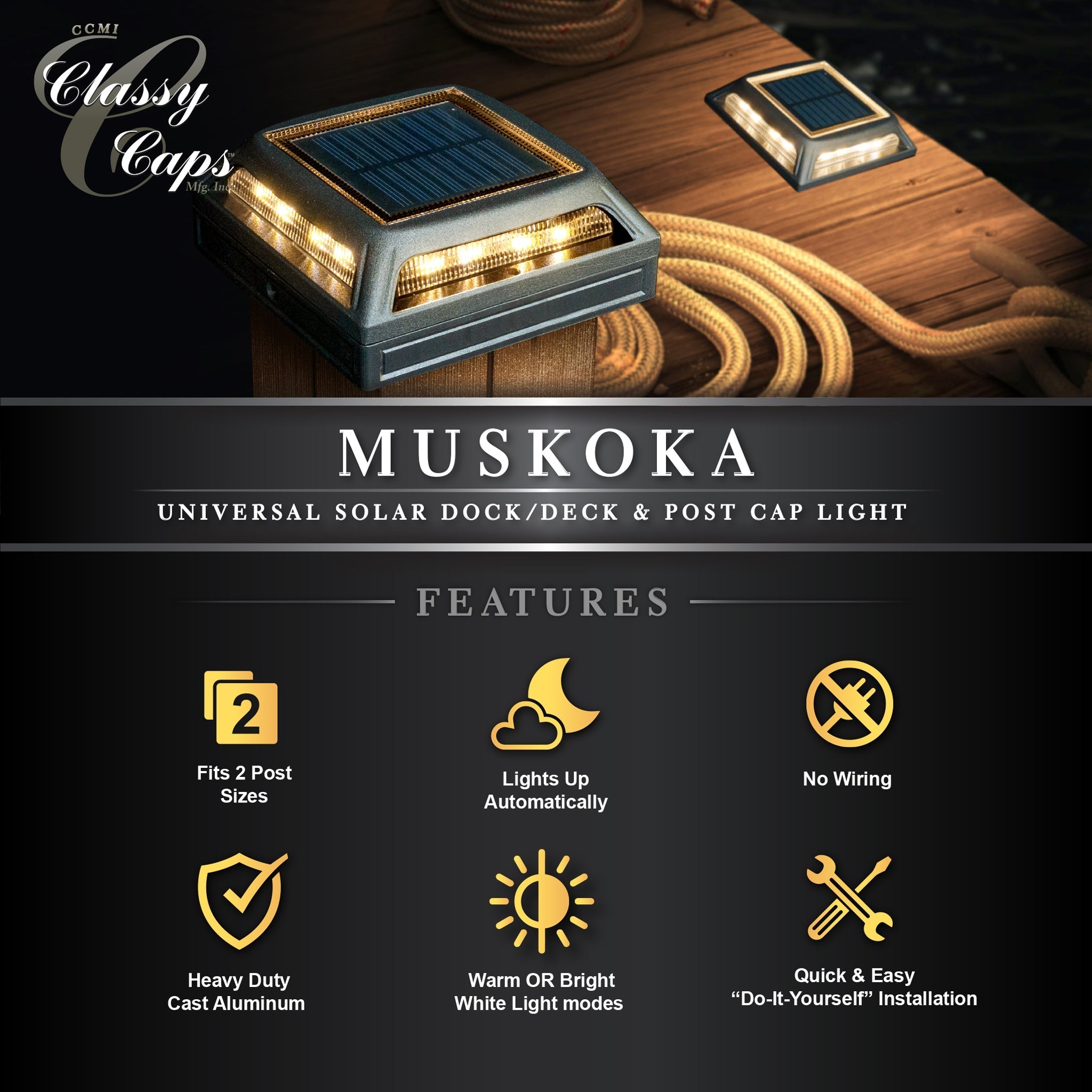 Muskoka Solar Post/Path/Dock Light