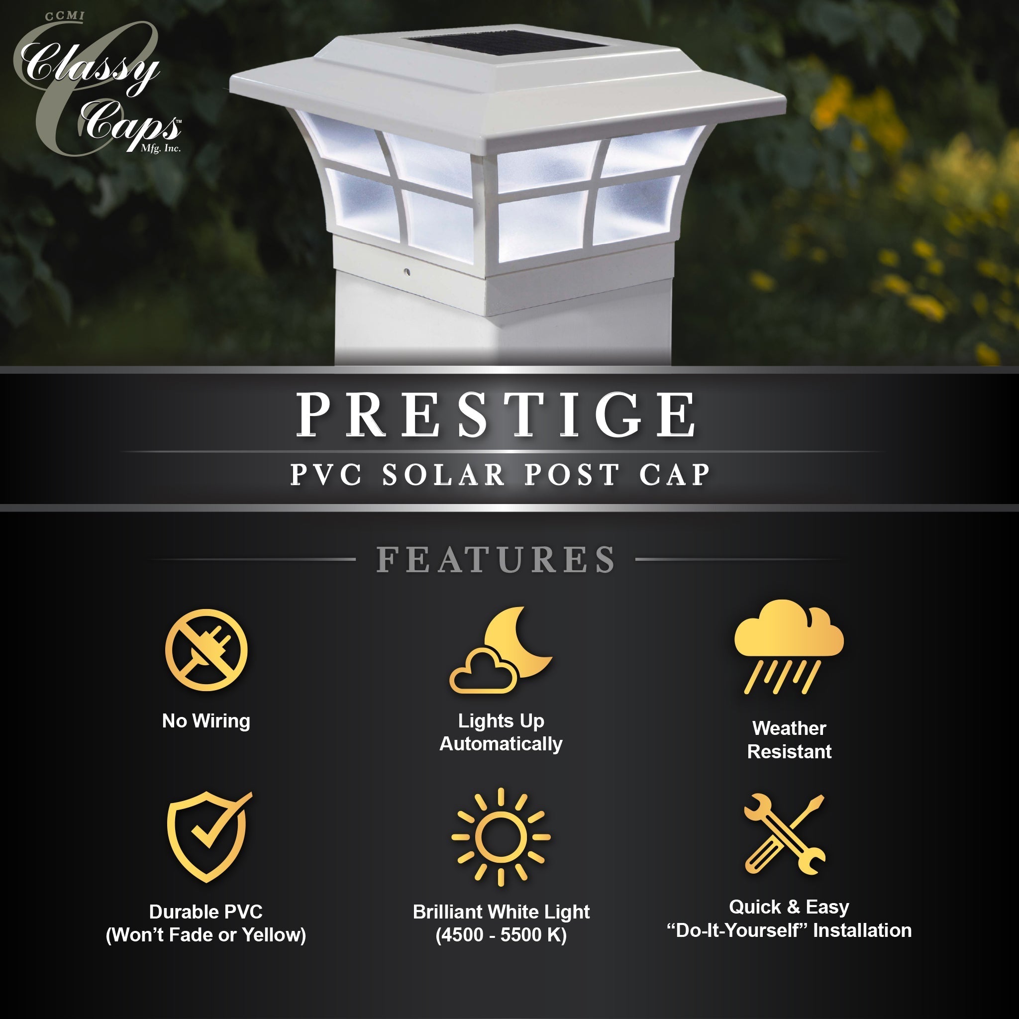5x5 Prestige Solar Post Cap