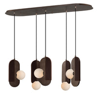 Stitched 5-Light Linear Suspension