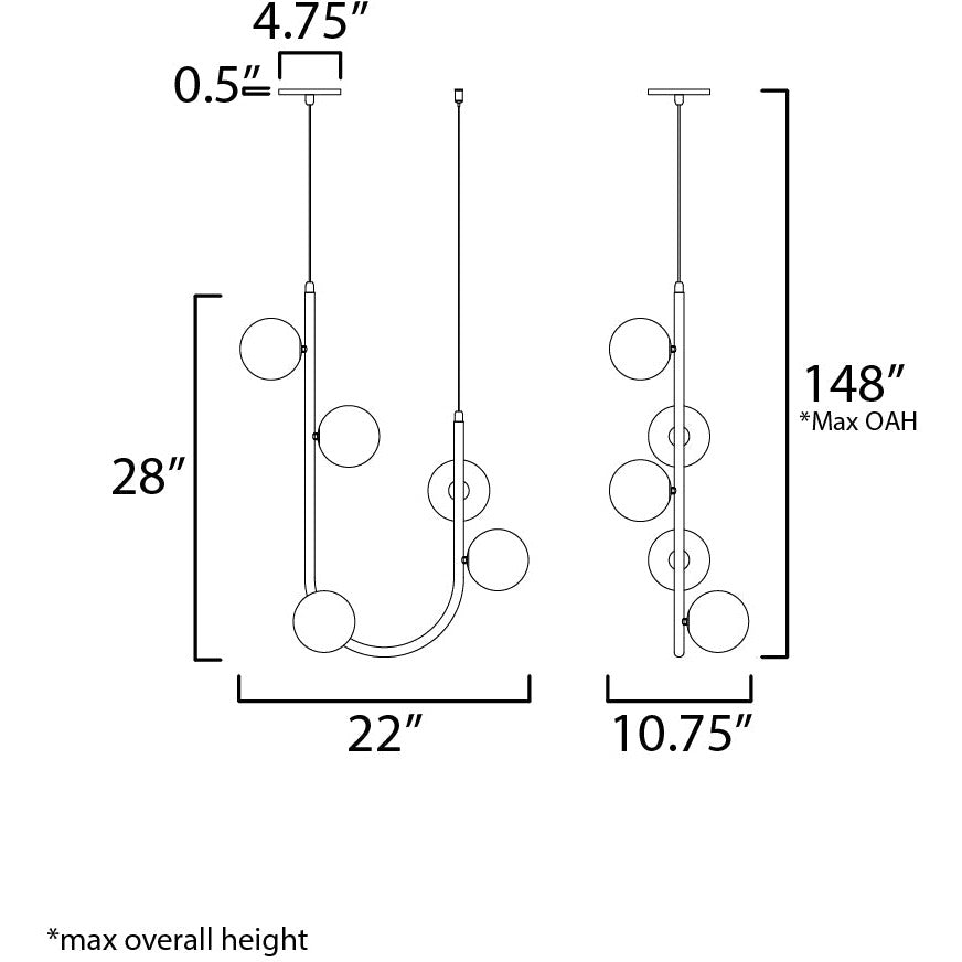 Contour 5-Light Linear Suspension