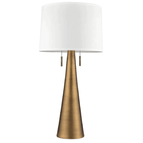 Muse Table Lamp Hand Painted Antique Gold