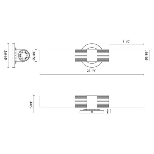 Rue 2-Light 22" Vanity Light