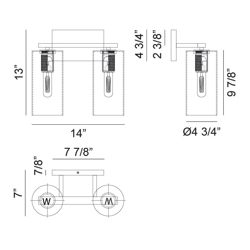 Lincoln 2-Light Wall Sconce