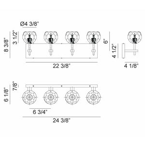 Rosa 4 Light Vanity