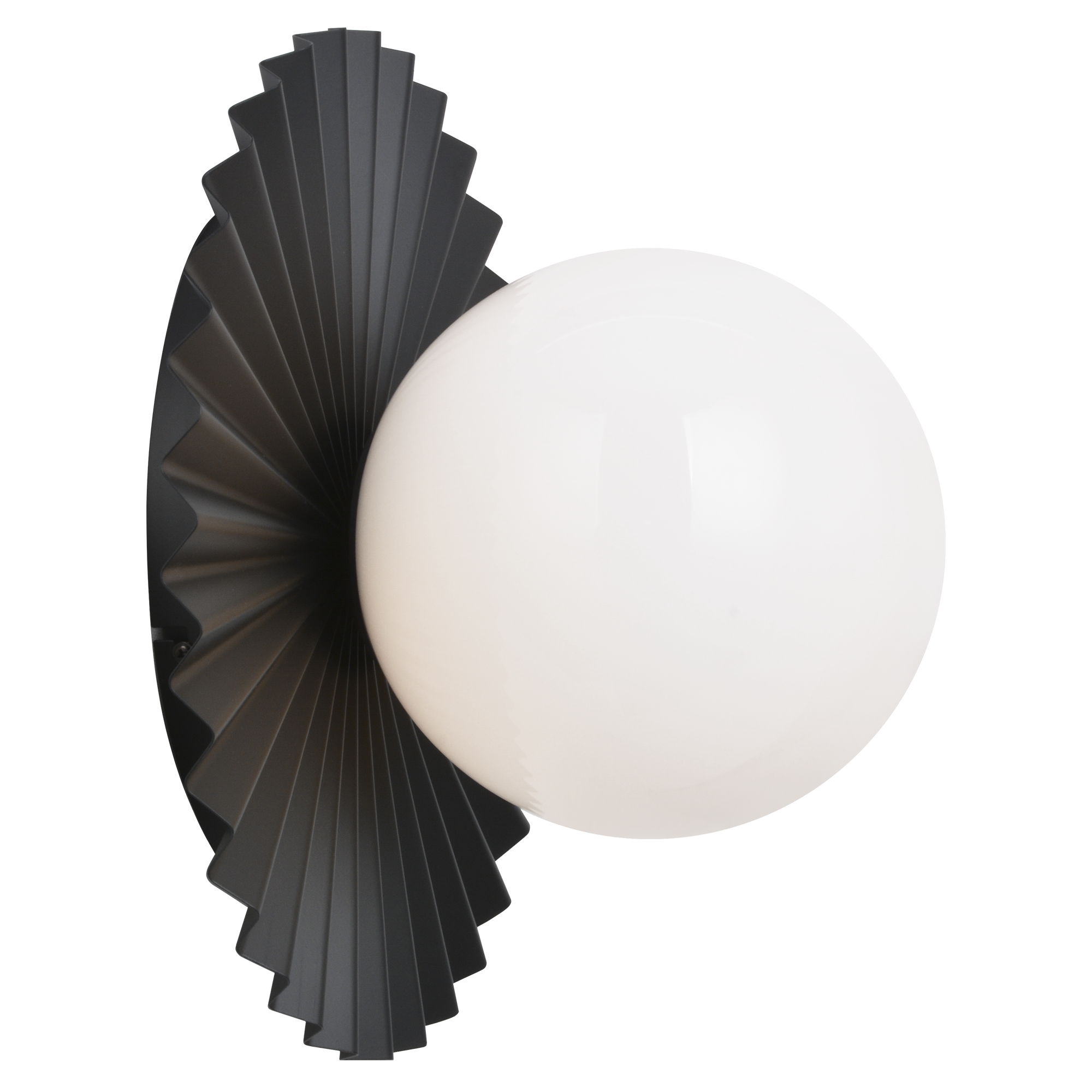 Modern Ruff Sconce Black