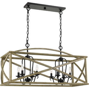 Woodhaven Linear Suspension Distressed Weathered Oak