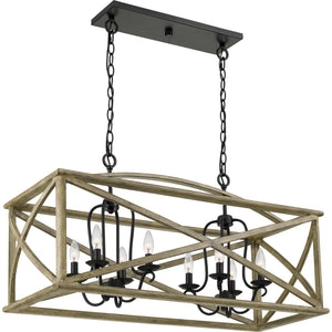 Woodhaven Linear Suspension Distressed Weathered Oak