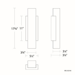 Volga 17.6" LED Wall Sconce