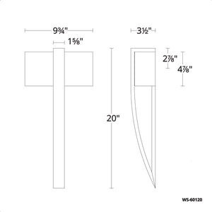 Curvana 20" LED Wall Light