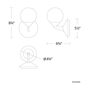 Double Bubble 6" LED 1 Light Wall Sconce