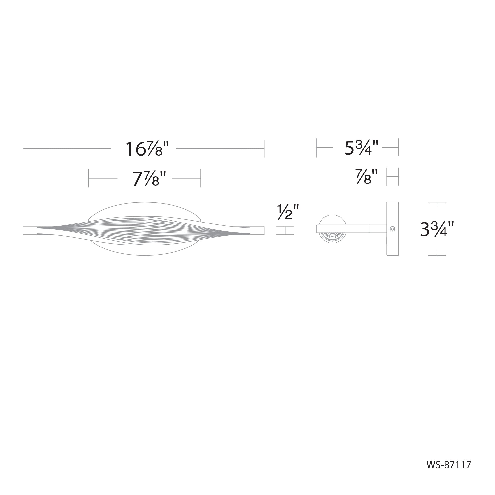 Wave 17" LED Bath Vanity & Wall Light