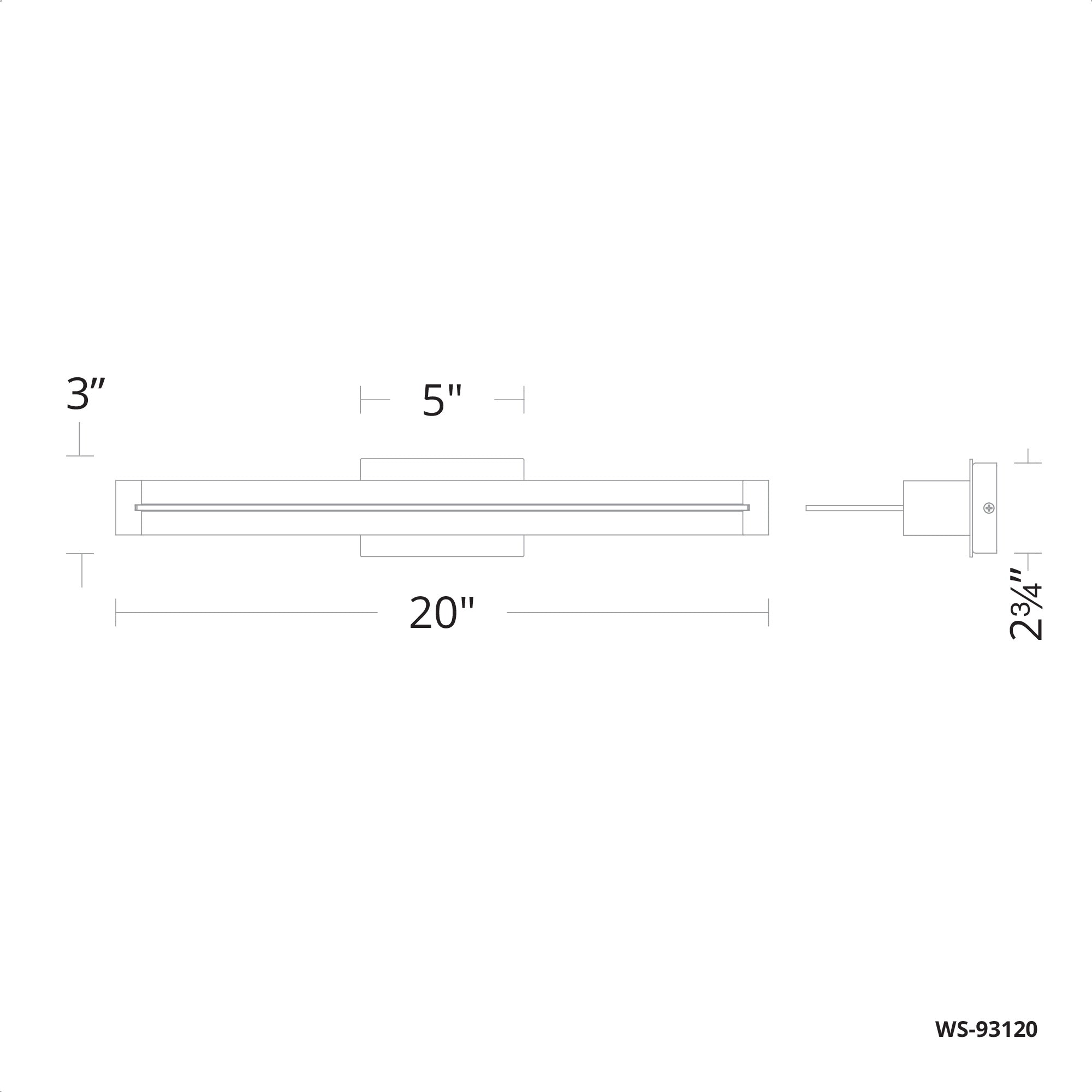 Spectre 20" LED Bath Vanity & Wall Light