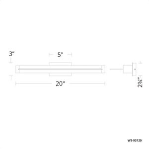 Spectre 20" LED Bath Vanity & Wall Light