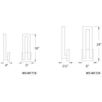 Forq 18" LED Indoor/Outdoor Wall Light