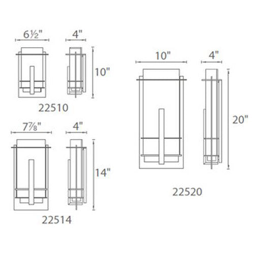 Kyoto 14" LED Indoor/Outdoor Wall Light