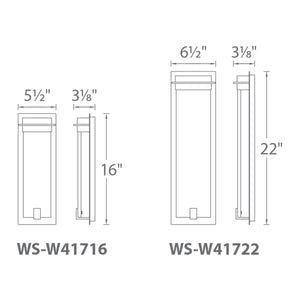 Spa 16" LED Indoor/Outdoor Wall Light