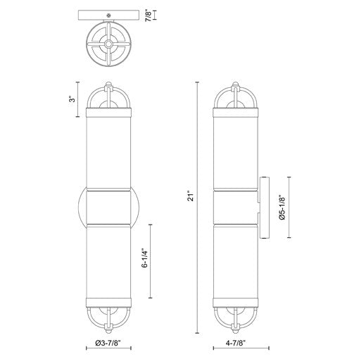 Lancaster 2-Light 5" Wall Vanity