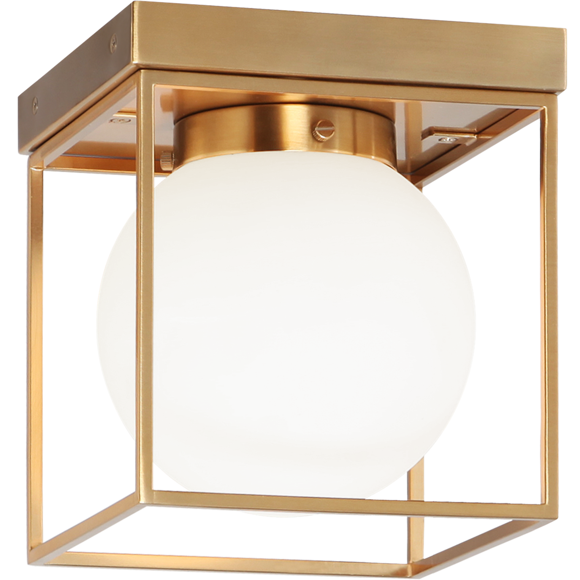 Squircle Flush Mount Aged Gold Brass