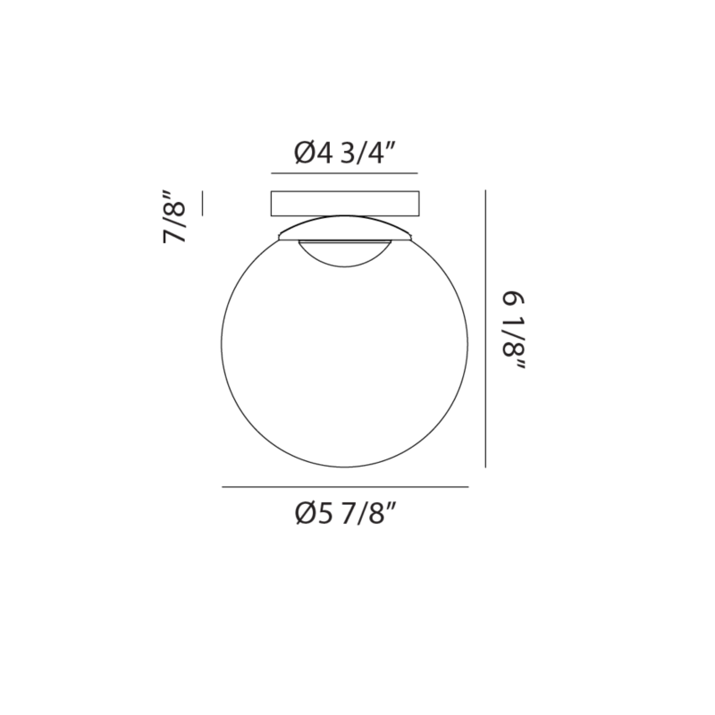 Boble 6" 1-Light Flush Mount