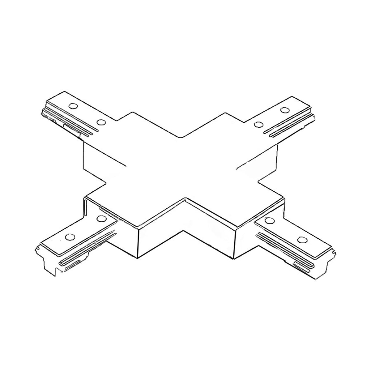 H Track "X" Connector