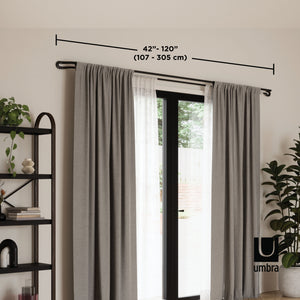 Midnight Expandable Double Blackout Curtain Rod