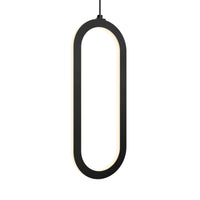 Single Vertical Oblong Pendant 16"
