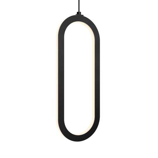 Single Vertical Oblong Pendant 16"