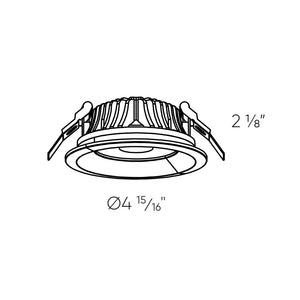 4" High Powered LED Commercial Recessed Trim