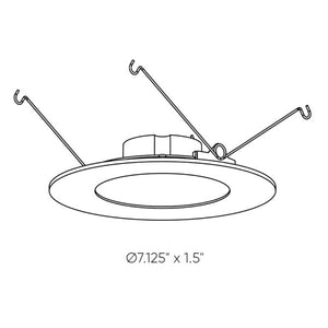 6" Round CCT LED Retrofit Recessed Trim