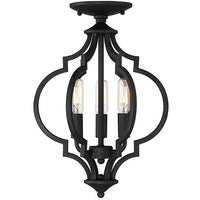 3-Light Convertible Semi Flush / Pendant