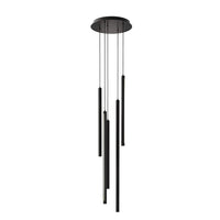 Round Cct Led Duo-Light Cylinder Pendant Cluster