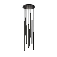Round Cct Led Duo-Light Cylinder Pendant Cluster