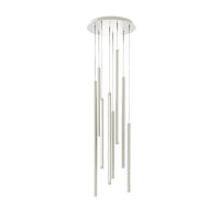Round Cct Led Duo-Light Cylinder Pendant Cluster